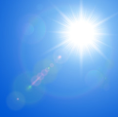 Sun with lens flare