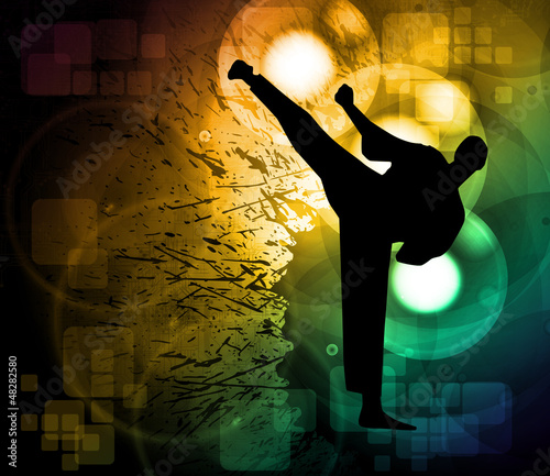 Fotoboard na płycie Ilustracja karate