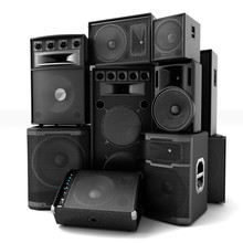 Group Of Speakers ,loud Or Abused Concept