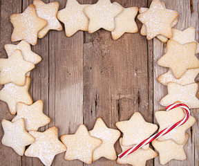 Wall Mural - Star Christmas cookies and candy canes