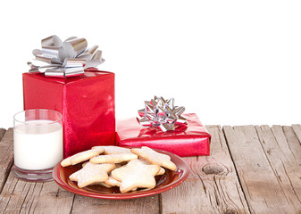 Wall Mural - Christmas cookies and milk