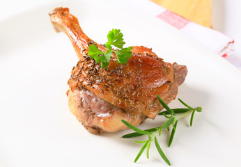 Canvas Print - Roast duck leg