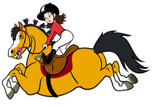 Rider Girl With Happy Pony