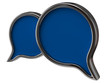© valdis torms - Blue chat icon isolated on white background