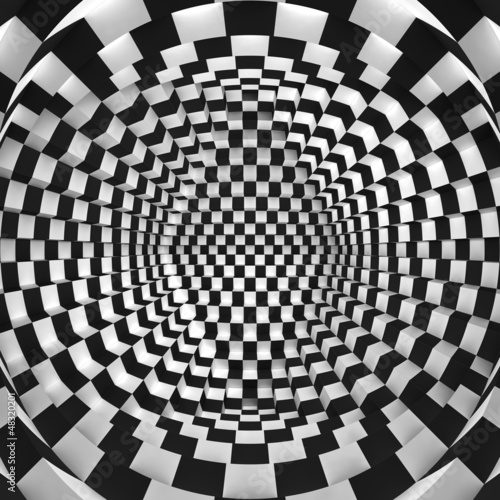 czarno-biala-abstrakcyjna-grafika-z-optycznym-efektem-3d