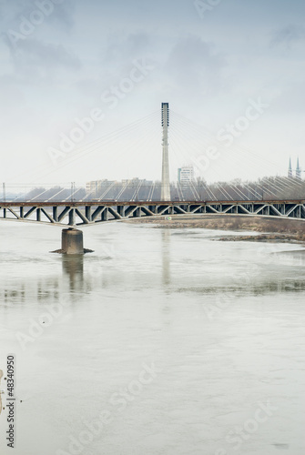 Naklejka samoprzylepna Most świętokrzyski, warszawa, polska.
