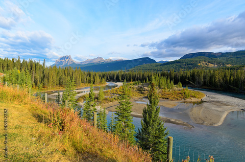 Foto-Banner - Castle Mountain and Bow River (von Stephen Meese)
