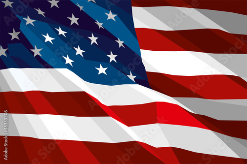 Board z aluminiowym obramowaniem Flaga narodowa usa