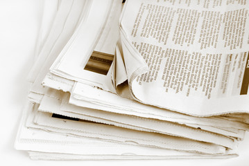 stack of newspapers