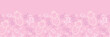Vector baby girl pink horizontal seamless pattern background