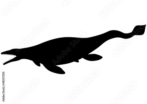 Fotografía Mosasaurus (Tylosaurus) silhouette