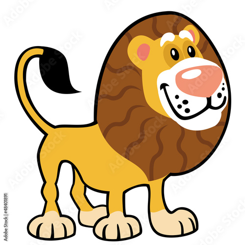 Obraz w ramie simple childish lion