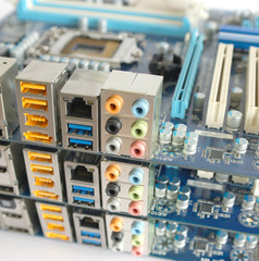 Three computer main boards.