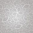 Seamless silver lace leaves wallpaper pattern 