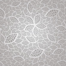 Seamless Silver Lace Leaves Wallpaper Pattern
