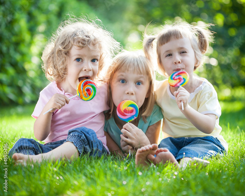 Children having picnic