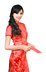 Wall Mural - pretty women with cheongsam