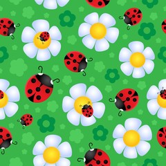 Wall Mural - Seamless background flower theme 2