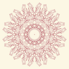 Aufkleber - Ornamental round lace pattern