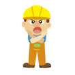 © JoyImage - rejected gesture by a builder in yellow helmet