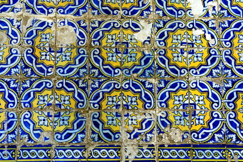Board z aluminiowym obramowaniem Azulejo w porcie, portugalia