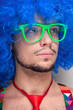 © Eugenio Marongiu - Funny guy naked with blue wig and red tie