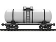 Railroad tank wagon on a white background.