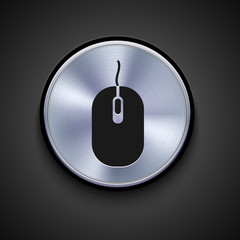 Wall Mural - vector metal icon on gray background. eps10