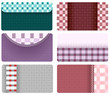 business cards of checkered fabric