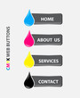 © bymandesigns - drop cmyk web button version black