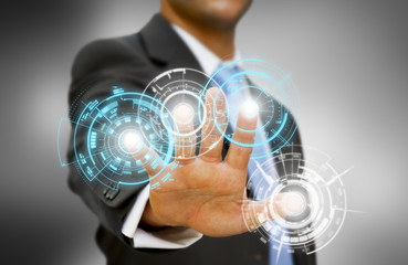 Aufkleber - Businessman technology concept