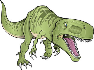 Poster - Tyrannosaurus Dinosaur Vector Illustration