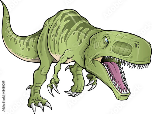 Naklejka na drzwi Tyrannosaurus Dinosaur Vector Illustration