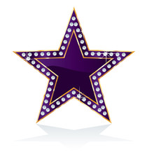 Purple Diamond Star