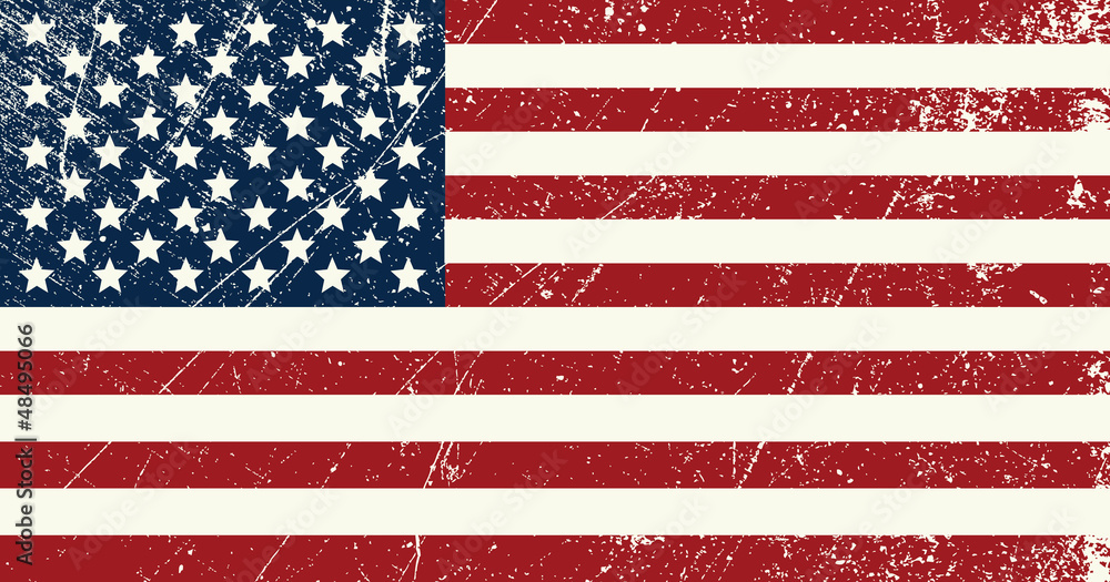 USA flag vintage - obrazy, fototapety, plakaty 
