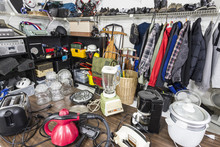 Interior Garage Sale, Housewares, Clothing, And More.