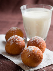 Sticker - Doughnuts with glass of milk