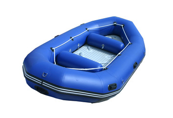 Wall Mural - blue inflatable boat