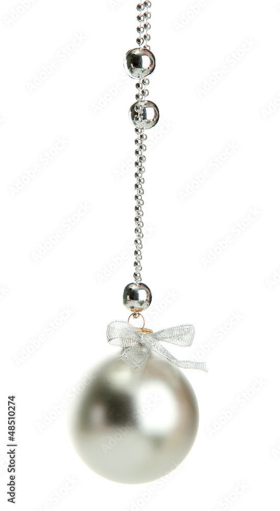 beautiful christmas balls, isolated on white