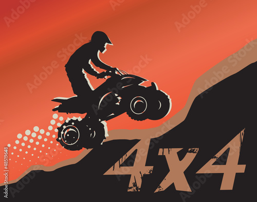 Nowoczesny obraz na płótnie Off-road absctract background, vector illustration