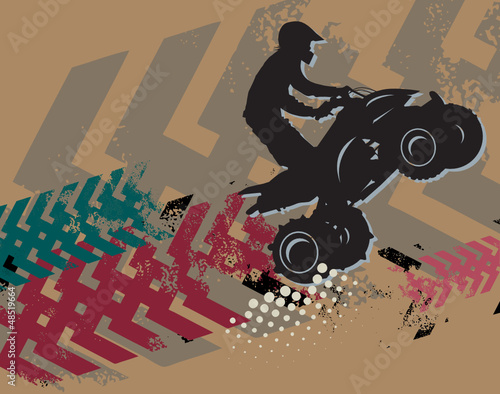 Nowoczesny obraz na płótnie Off-road absctract background, vector illustration