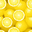 Seamless background with lemons. Vector illustration.