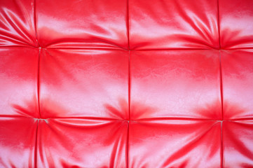 Wall Mural - Red leather texture