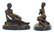 Antique bronze figurine of the naked woman.