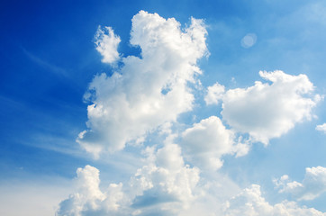 cloudscape of bright blue sky