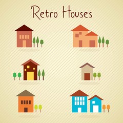 Poster - Retro Houses