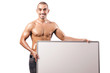 © Elnur - Half naked man with blank board