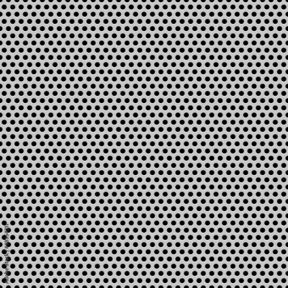 Seamless Circle Perforated Carbon Grill Texture - obrazy, fototapety, plakaty 