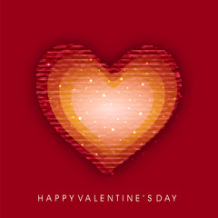 Sticker - Valentines Day greeting card, gift card or love card with shiny