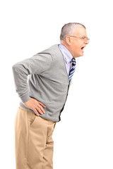 Canvas Print - An angry senior gentleman shouting